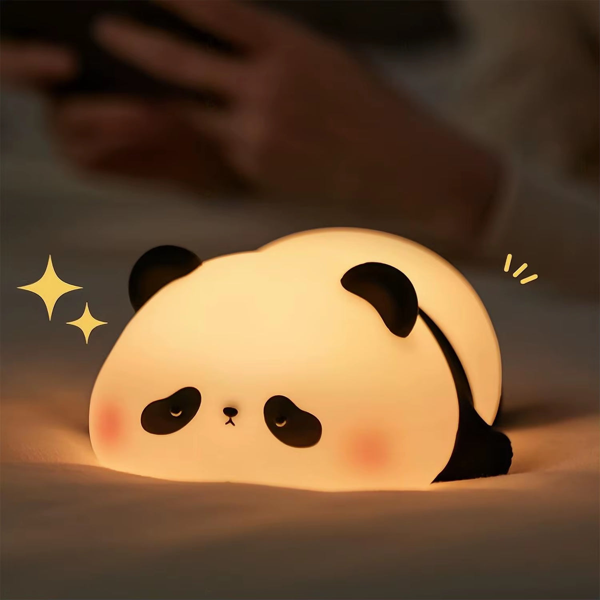 Cute LED Night Light Panda Sheep Rabbit Silicone Nightlights USB Rechargeable for Bedroom Decoration Kids Birthday Gift