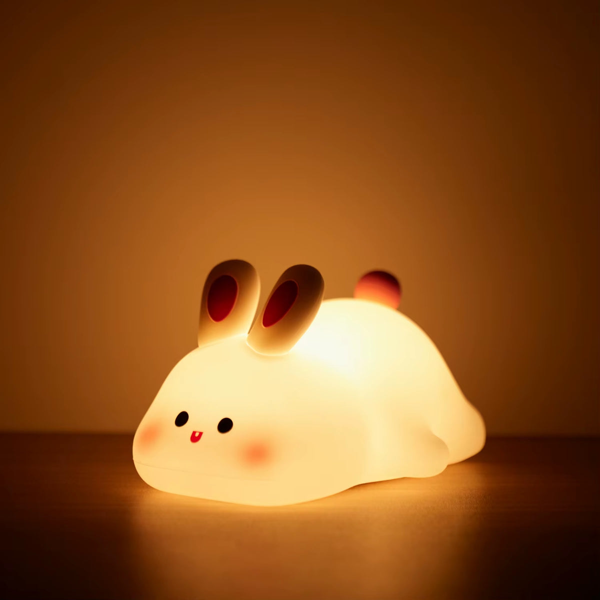Cute LED Night Light Panda Sheep Rabbit Silicone Nightlights USB Rechargeable for Bedroom Decoration Kids Birthday Gift