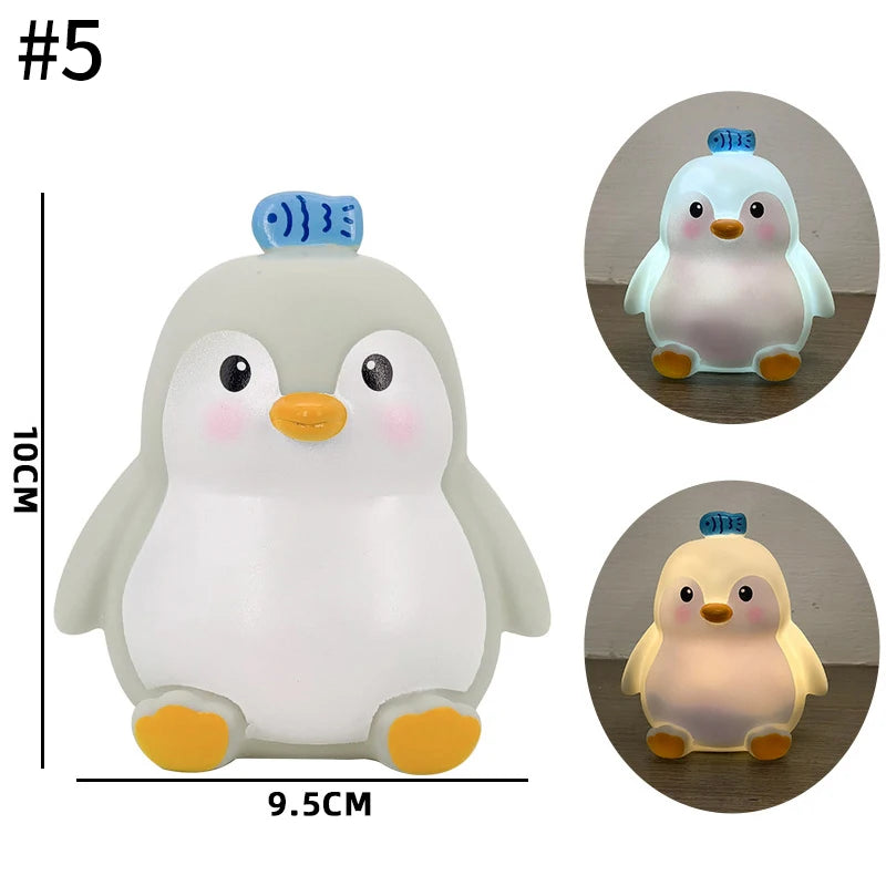 Lámparas Noche de Silicona- 🐱 🐧 🐘 🐼 🐰 🦦