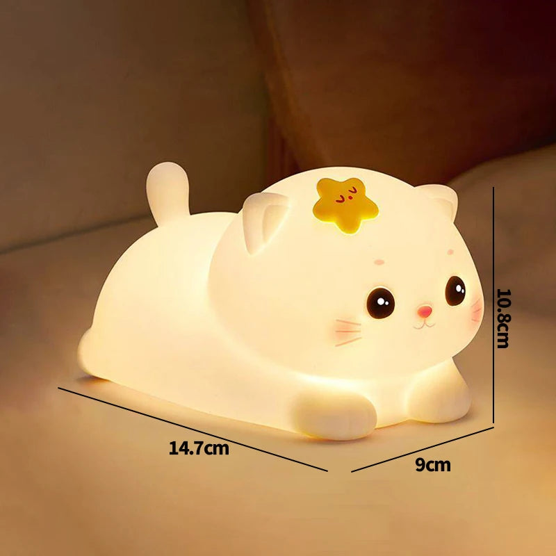 Lámparas Noche de Silicona- 🐱 🐧 🐘 🐼 🐰 🦦