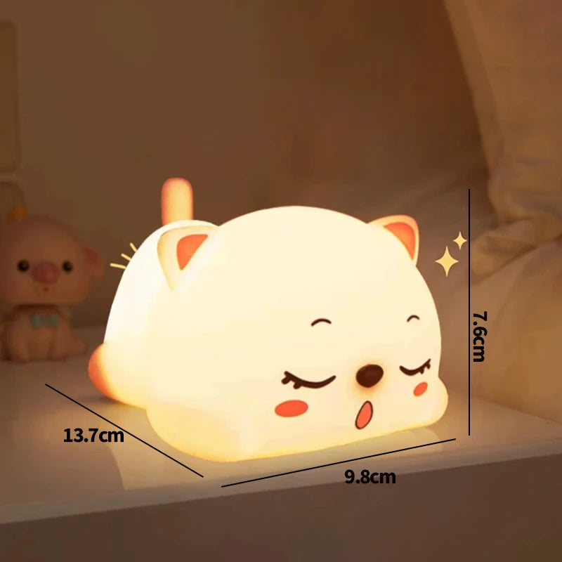 Lámparas Noche de Silicona- 🐱 🐧 🐘 🐼 🐰 🦦