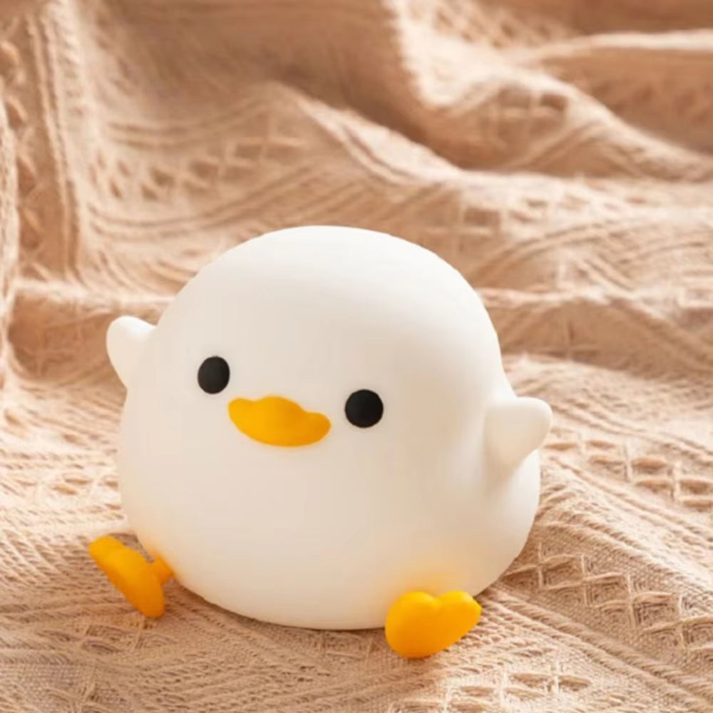 Duck Light Touch Sensor RGB LED Night Light Cute Pear Hamster Silicone Lamp USB Rechargeable Bedroom Bedside Lighting